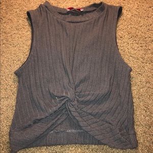 Teens gray crop top